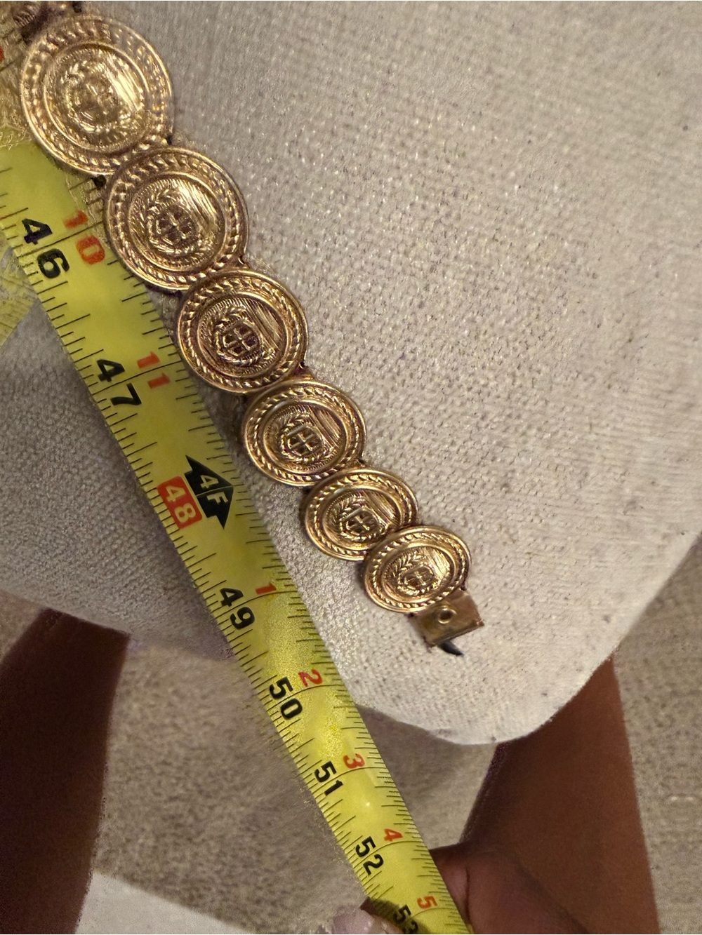 Double Strand Gold Coin-Link Waist Belt - Picture 6 of 7